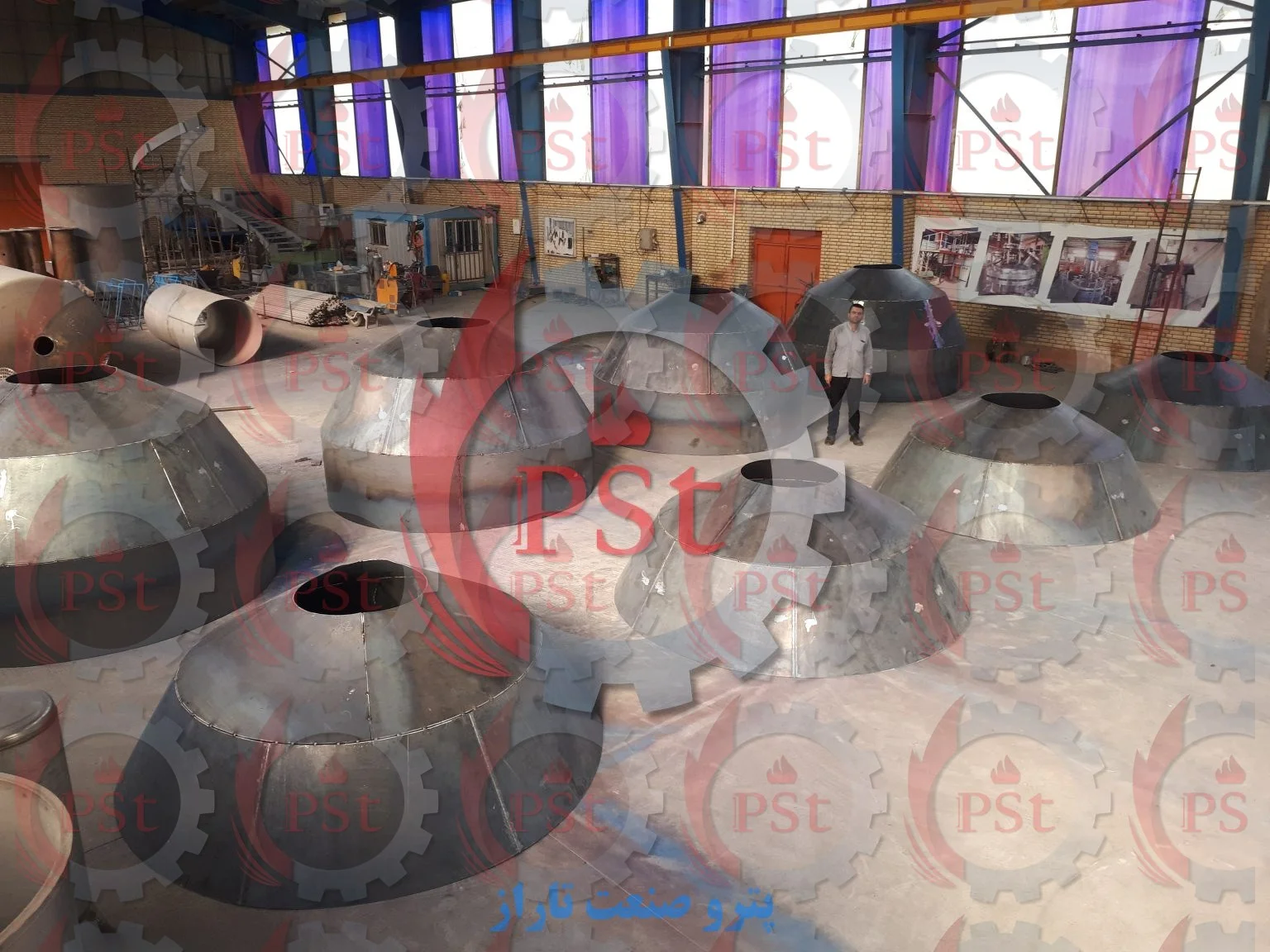 مونتاژ قسمت های مختلف مخازن کروی