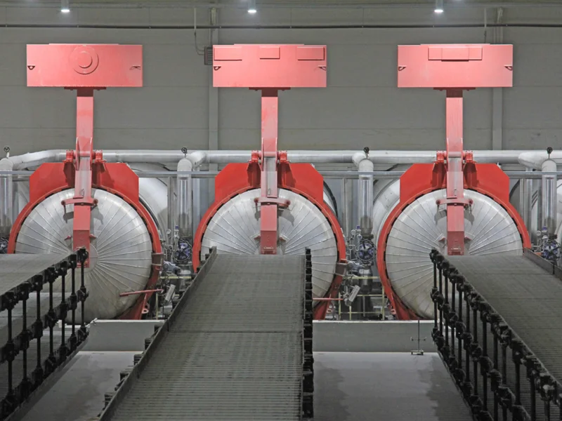 مخزن اتوکلاو عایقدار مخصوص عملآوری بلوکهای هبلکس