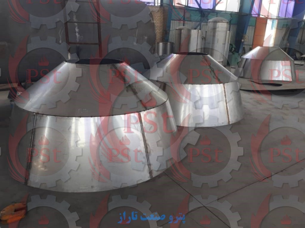 نصب قالب‌ها و تجهیزات شکل‌دهی انفجاری برای تولید مخازن کروی