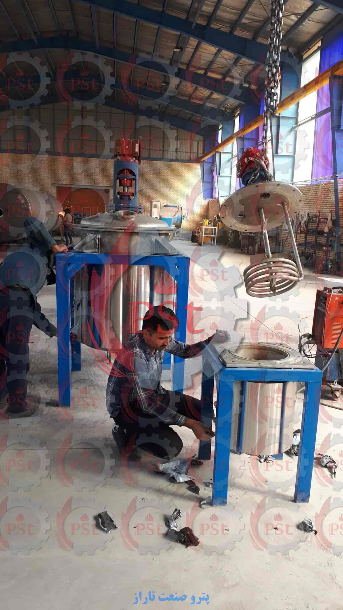 مراحل ساخت و مونتاژ فرمانتور صنعتی استیل.