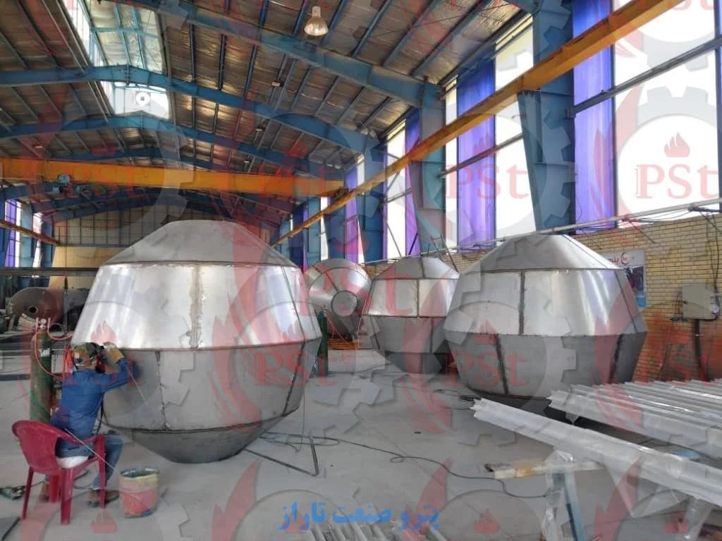 مخزن کروی تحت فشار برای کاربردهای صنعتی