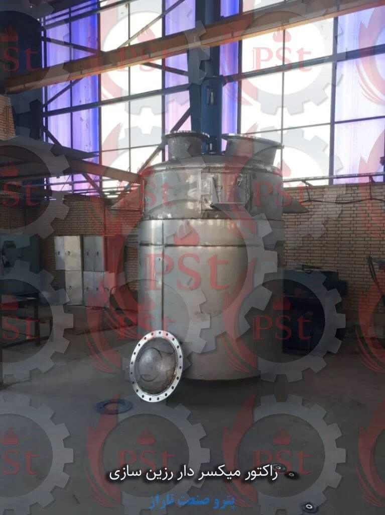 راکتور رزین‌سازی مجهز به میکسر برای ترکیب و پلیمریزاسیون مواد شیمیایی