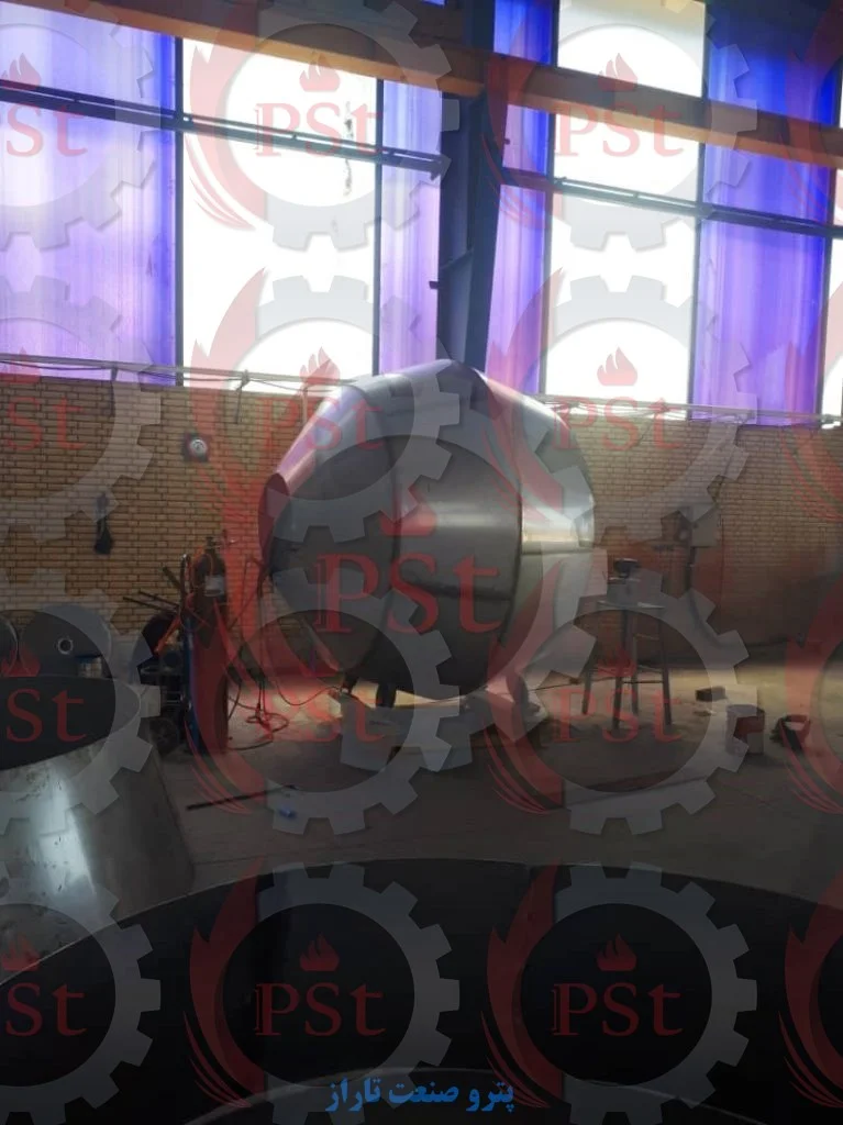 مخزن کروی مخصوص ذخیره‌سازی انواع گازهای صنعتی