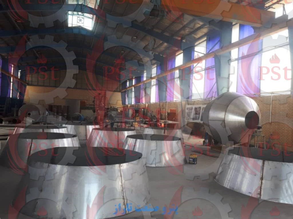 مخزن کروی فولادی برای نگهداری مواد شیمیایی و گازی